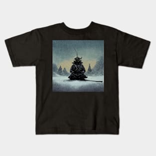 Samurai in Snow Kids T-Shirt